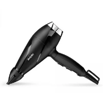 BaByliss 6713DE Ionos hajszárító, 2200W, AC Motor, diffúzor, Fekete/Króm