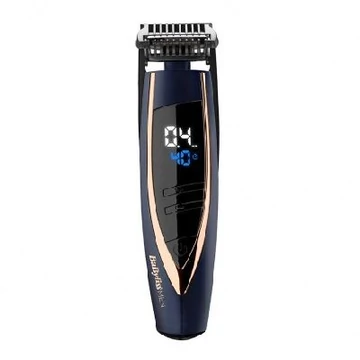BaByliss E879E vezeték nélküli szakállvágó, LED kijelző, 24 vágáshossz, Sötétkék