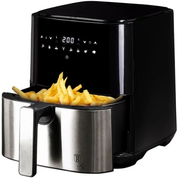 Berlinger Haus BH/9422 Forrólevegős sütő/Air Fryer, 5L, Érintőképernyős LCD kijelző, 1450W, Fekete-Ezüst