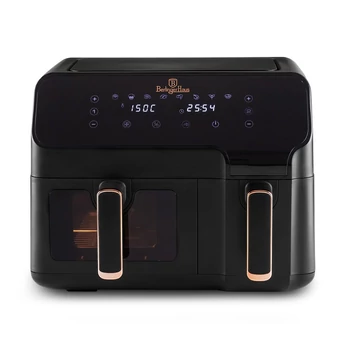 Berlinger Haus BH/9467 fekete- rose gold 5,5L+3,5L dupla forrólevegős sütő 2700W