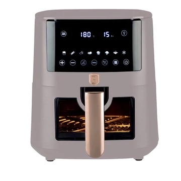Berlinger Haus BH/9491 matt taupe 5 L forrólevegős sütő 1400W XL méret: Kosár tapadásmentes bevonatta Digitális