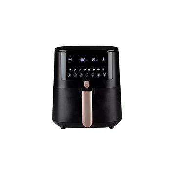 Berlinger Haus BH/9537 fekete- rose gold 5 L forrólevegős sütő 1400W XL méret Kosár tapadásmentes bevonattal Digitális