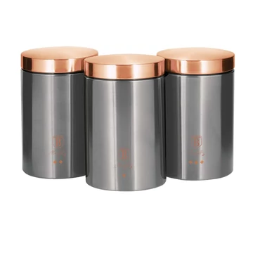 Berlinger Haus BH/6273 szürke-rosegold 3 részes tároló szett
