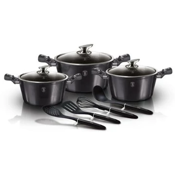 BERLINGER HAUS BH/6919 10 részes edénykészlet, Metallic Line Carbon Pro Edition
