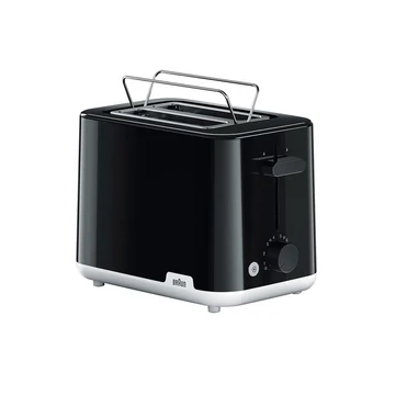 Braun HT 1010BK 2 szeletes kenyérpirító, 900W, 8 fokozat, kenyérkiemelő, fekete