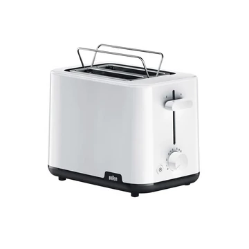 Braun HT 1010WH 2 szeletes kenyérpirító, 900W, 8 fokozat, kenyérkiemelő, fehér