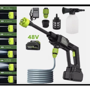 Eastdoor MDHL 8100 Nagynyomású autómosó vezeték nélküli víz autómosó pisztoly Hordozható autómosó gép 6 az 1-ben fúvókával, akkumulátoros, 48V