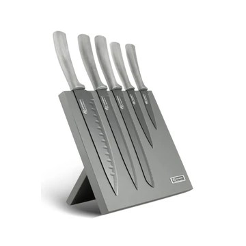 EDENBERG EB-957 6 részes késkészlet, mágneses állvánnyal, fekete-szürke