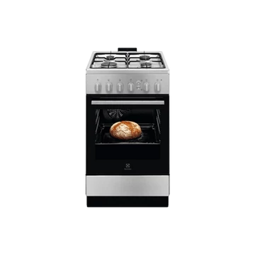 Electrolux LKG504011X gáztűzhely, 57 l, 50°C - 250°C hőmérséklet tartomány, Hőfokszabályozó, Katalitikus tisztítás, Rozsdamentes acél