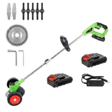 Flinke FK-AKK-3050 Akkumulátoros  kerekes fűkasza, 2 db 48 V Li-ion akkumulátor, 18000 fordulat/perc,150 mm vágási szélesség, állítható nyél, 14 részes kiegészítő