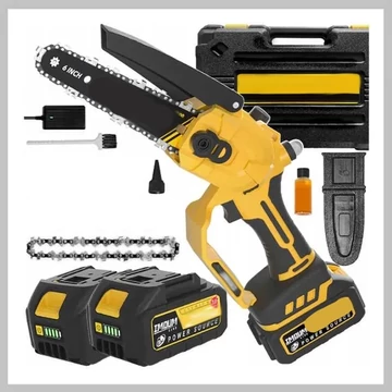 FLINKE FK-6043 akkumulátoros láncfűrész 68V 6", külön olajozós tartály, (2 akkus)