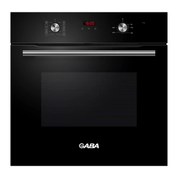 Gaba GMO-70-9CB Beépíthető Elektromos Sütő, 70 L, 9 Funkció, Hőlégbefúvás, Piros Kijelző, Fekete