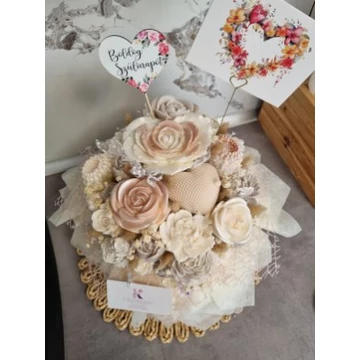 K.Bloom&&Light Kézzel Öntött Egyedi Gyertya Virágboxok "XXL" méret