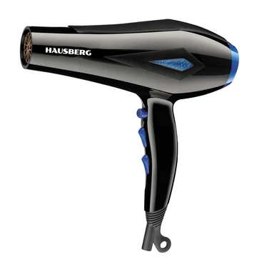 Hausberg HB-28 2400W Hajszárító, Kimeneti teljesítmény: 400 W, Fekete