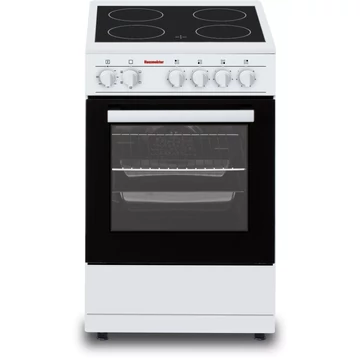 Hausmeister HM 5028 Kerámialapos tűzhely, A Energiaosztály, Max teljesítmény 7600W sütő+főzőlapok, Fehér színű