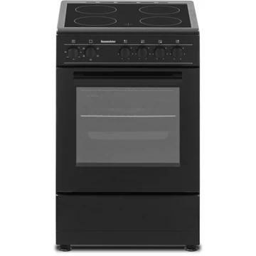 Hausmeister HM 5029 Kerámialapos tűzhely, A Energiaosztály, Max teljesítmény 7600W sütő+főzőlapok, Fekete színű