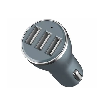 Havit HV-H212 3-as USB autós töltő szivargyújtóba, 5V/4.2A, grafit