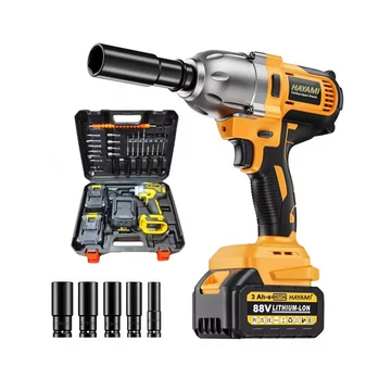 Hayami HA-1006 Akkumulátoros ütvecsavarozó készlet 2 db Li-Ion 88 V/3000mAh akkumulátorral, 580 Nm nyomaték, 0-350 rpm/0-1350 rpm