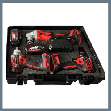 Hayami HA-1012 3 részes Akkumulátoros szerszám készlet, 320 Nm forgatónyomatékkal, 88V, (ütvecsavarozó, behajtó és flex, szín eltérhet)