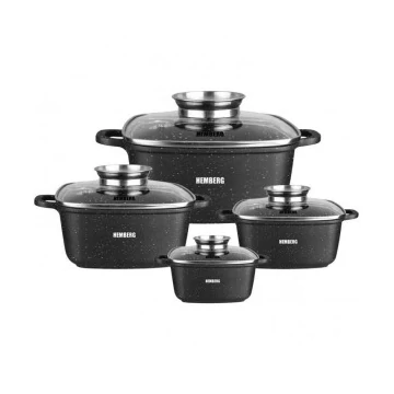 Hemberg HB-7051 8 részes tapadásmentes márvány edénykészlet 