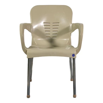 IRIS GF-700C Paris CAPPUCCINO kerti műanyag szék, fém lábakkal, Krém (60x50x80cm)