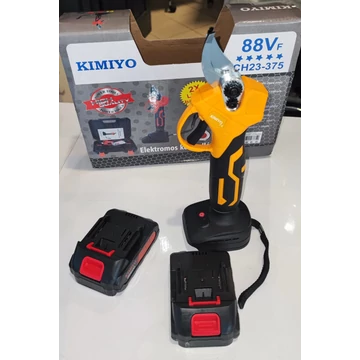 Kimiyo CH23-375 akkumulátoros ágvágó kerti metszőolló, 2 db 2000 mAh Li-Ion akkumulátorral 