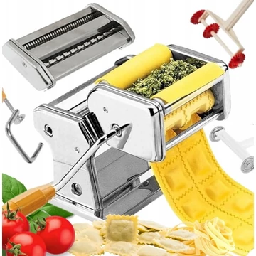 Klönberg KB-1303 5 részes tésztakészítő és tésztavágó gép, cérna- és széles metélt, ravioli, lasagne, spagetti készítéséhez