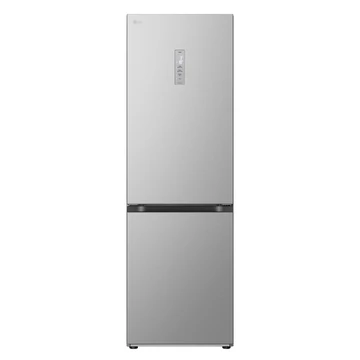LG GBV5150DPY Kombinált hűtőszekrény, 234 Liter hűtő / 110 Liter fagyasztó, D energiaosztály, 186 cm magas, Total No Frost, Door Cooling+ funkció, Smart Inverter, Koop-Stop ajtónyitás, Inox