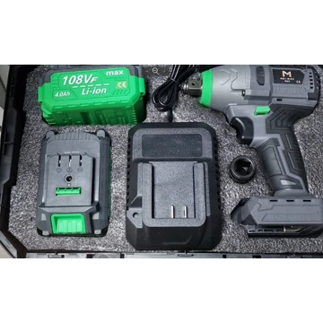 MAT-RIXX MAX 1350 Nm Nagy Kapacitású Akkumulátoros Ütvecsavarozó, 108V/4 mAh Li-ion, 3300 fordulat/perc, 3000 ütési frekvencia