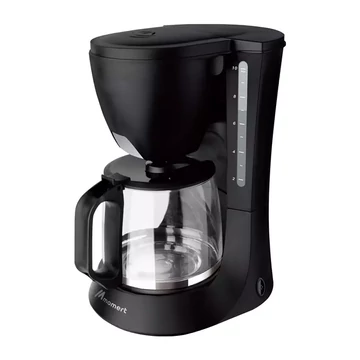 Momert 1509 filteres kávéfőző, 680 W, 1.2 liter üveg kiöntő, kivehető filtertartó, Fekete