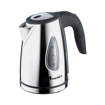 Momert 1804 Vízforraló, 1 L, 1500 W, 360 fokban elforgatható, rejtett rozsdamentes fűtőszál, Inox