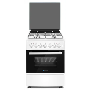 Novacook F6B40EF W kombinált tűzhely, 4 égőfej, 66 L, Grill, Nyárs, Légkeverés, fehér