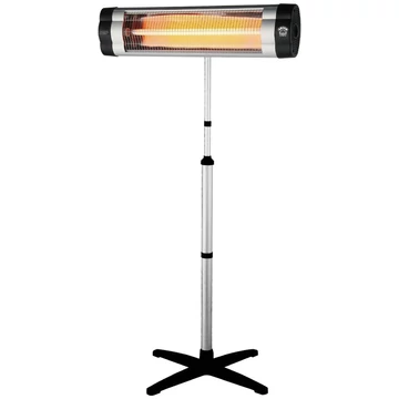 Orion OJHS-2000S kültéri hősugárzó, 2000 W, Kvarccső, 2 fűtési sebesség, Hőfokszabályzó, IP34 vízállóság, Állítható a fej dölésszöge és a magasság