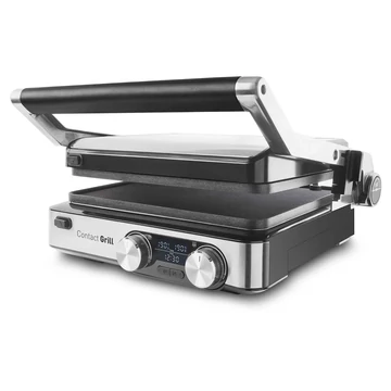  Philco PHGR7000F Elektromos kontakt grill, digitális LED kijelző időzítővel, Tapadásmentes Xylan felület, Max. 230°C, 2000W, Rozsdamentes acél