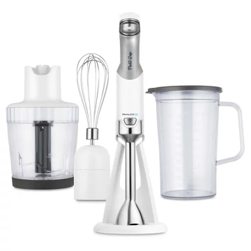  Philco PHHB 6620 Botmixer, 800W, 4 pengés mixelő fej, Turbó mód, Intelligens sebességszabályozás, LED működésjelző, Szürke-Fehér