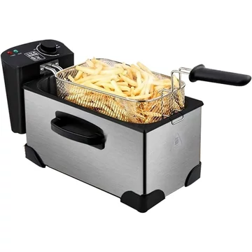 RAF R.5299 Elektromos Fritőz, Olajsütő 3,5L, 2000W, Fekete-Ezüst
