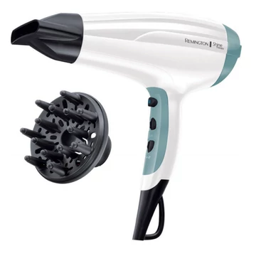 Remington D5216 Shine Therapy Hajszárító, 2300W, Ionizáció, 3 Hőmérséklet, 2 Sebesség, CoolShot, Fehér/Kék 