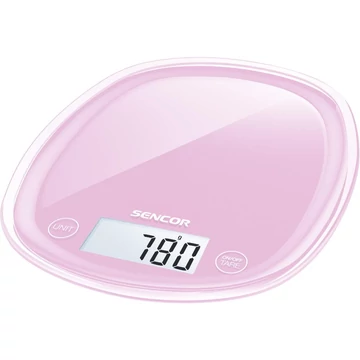 Sencor SKS 38RS Konyha mérleg, 5kg/1g, LCD kijelző, Rózsaszín
