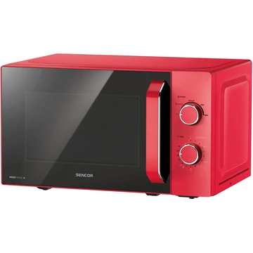 Sencor SMW 1920RD Mikrohullámú sütő, 20 Liter, 700W, Kiolvasztás, 5 Fokozat, Piros