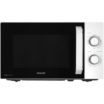 Sencor SMW 4220WH Mikrohullámú sütő, 20 Liter, 700W, Grill, 5 Fokozat, Kiolvasztás, Fehér