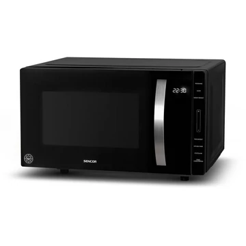 Sencor SMW 7023BK Mikrohullámú sütő, 23 Liter, 800W, Automata kiolvasztás, Forgótányér nélküli technológia, 5 Fokozat, Fekete