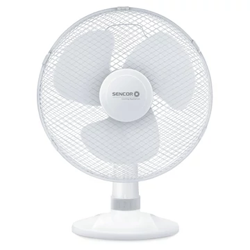 SENCOR SFE 3027WH-EUE3 Asztali Ventilátor Ø30cm, 40 W Allítható forgásirány, dőlésszög, Oszcilláló funkció, 3 sebességfokozat, Fehér