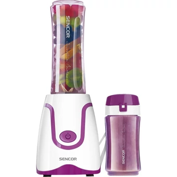 Sencor SBL 2215VT Smoothie készítő, 500W, 600- és 300ml-es Tritan ütésálló palackokkal, Lila