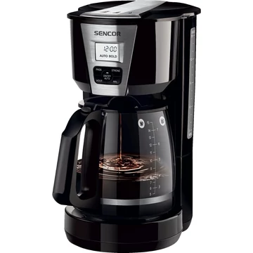 SENCOR SCE 5070BK Filteres kávéfőző, 1000W, 15 csészés, 1.8 l Üveg kancsó, praktikus fedéllel, Fekete