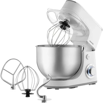 Sencor STM 3630WH Multifunkciós konyhai robotgép, 1300W, 5.5 l rozsdamentes acél edény, 3 különböző tartozék, 6 fokozat, Fehér