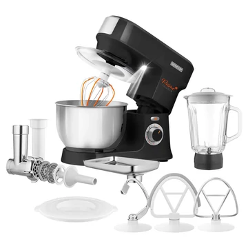 SENCOR STM 3761BK Konyhai robotgép, 1000W, 4,5 l rozsdamentes acél edény, Mágneses fedél, 6 fokozat, Fekete