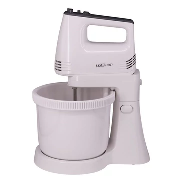 Too HM-200-200-W-S Tálas kézi mixer, 200W, 2,5 Literes edény, 5 sebességfokozat, Dagasztás, Habverés, Fehér