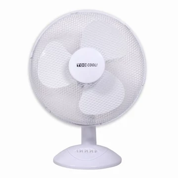 TOO FAND-40-200-W asztali ventilátor, 40 W, 40 cm lapátátmérő, 3 sebességfokozat, Oszcillációs mód, Dönthető fej, Fehér