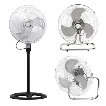 TOO FANS-45-300-B-3IN1 fém padló ventilátor, 55 W, 3 lapátos kialakítás, 45 cm lapátátmérő, 3 sebességfokozat, Oszcillációs mód