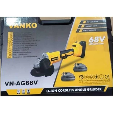 Vanko AN-AG68V Akkumulátoros sarokcsiszoló Flex, 68 V, 230 NM nyomaték, 0-3000 fordulat/perc